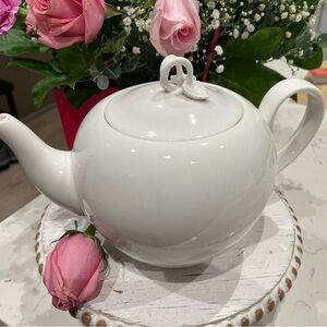 Elegant White Teapot